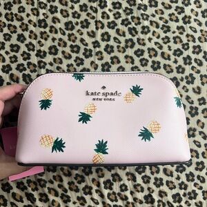 Kate Spade Staci small Pink Pineapple Cosmetic Bag